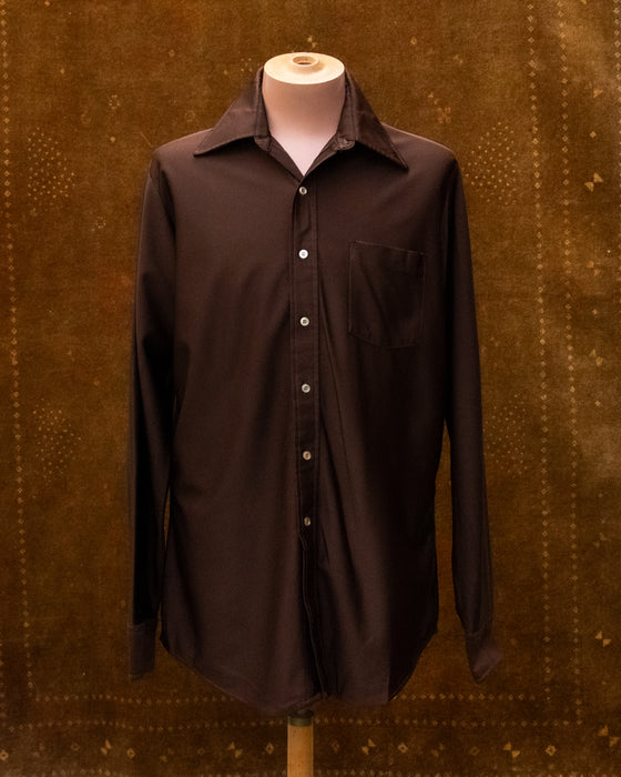 70s Brown Long Sleeve Shirt