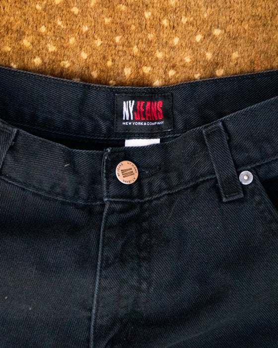 90s NY Jeans Black Denim Shorts