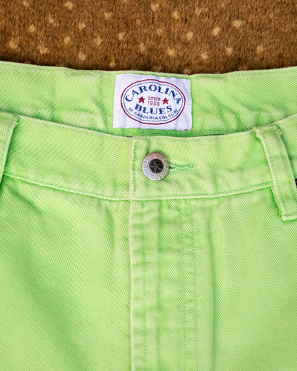 90s Lime Green Denim Shorts