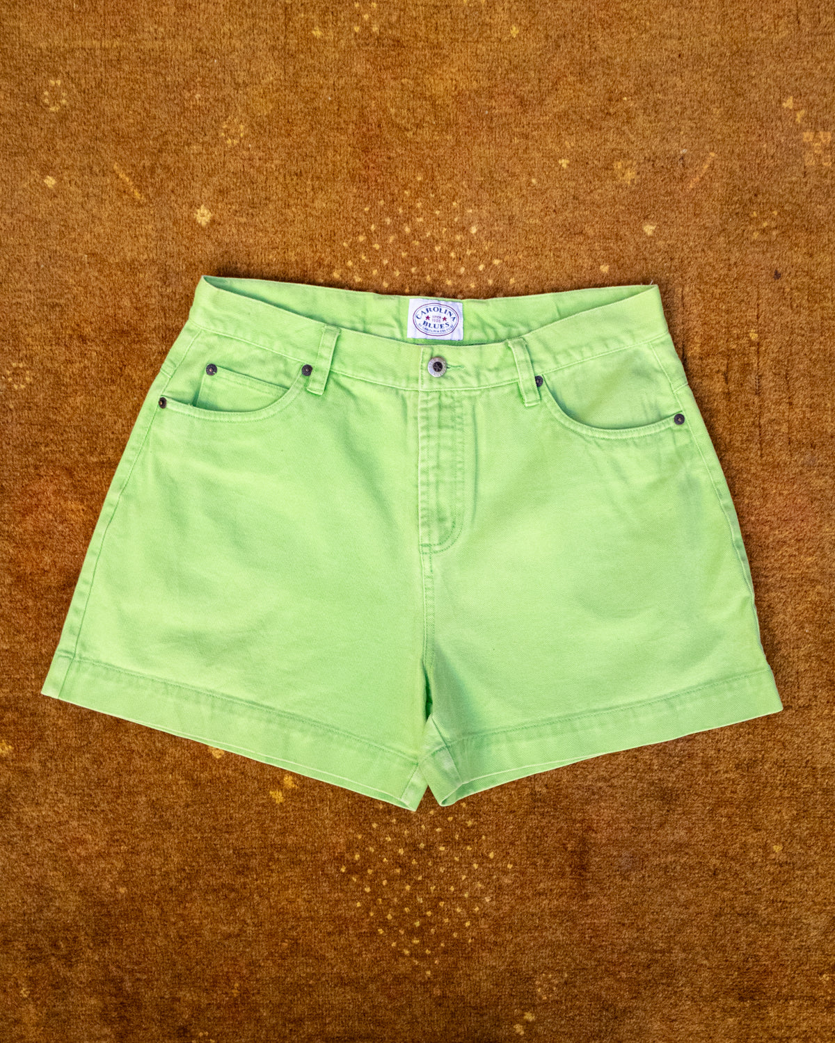 90s Lime Green Denim Shorts