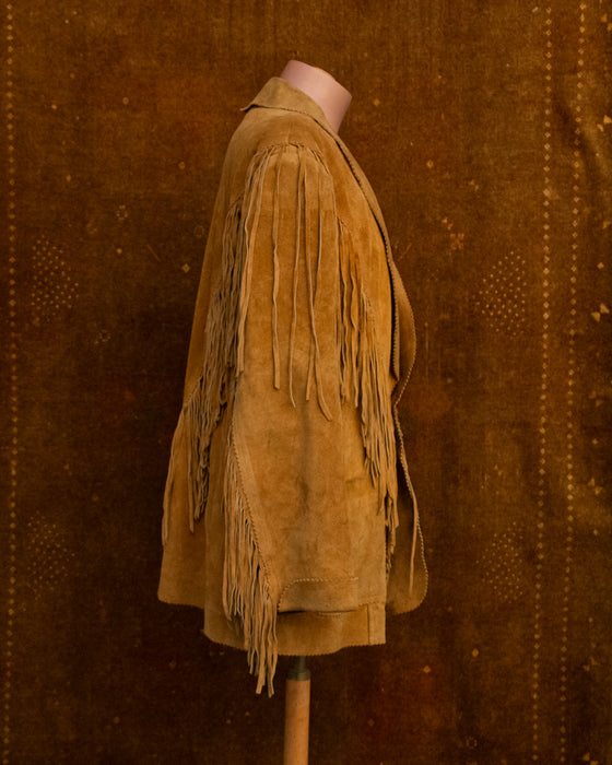 Tan Suede Fringe Jacket