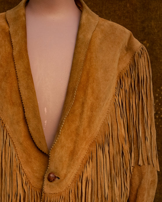 Tan Suede Fringe Jacket