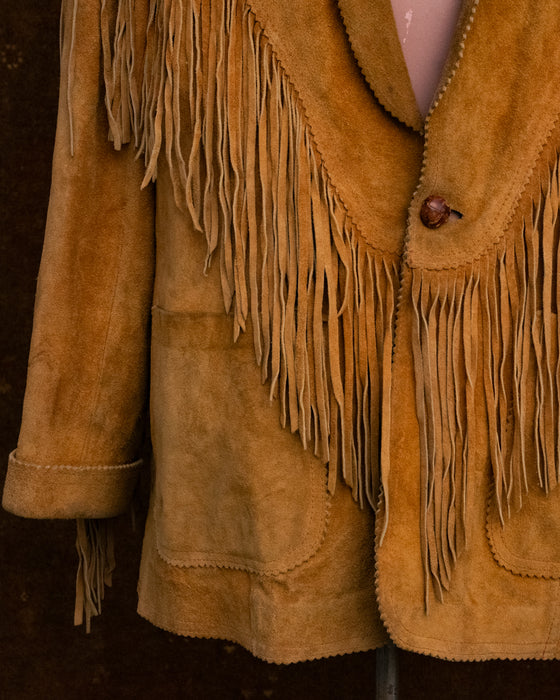 Tan Suede Fringe Jacket