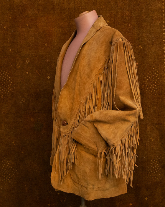 Tan Suede Fringe Jacket