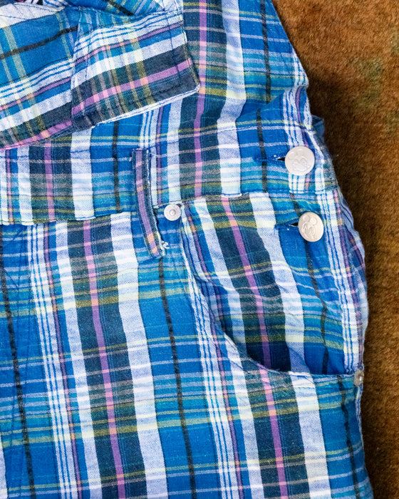 Retro Mickey Mouse Check Overalls Short
