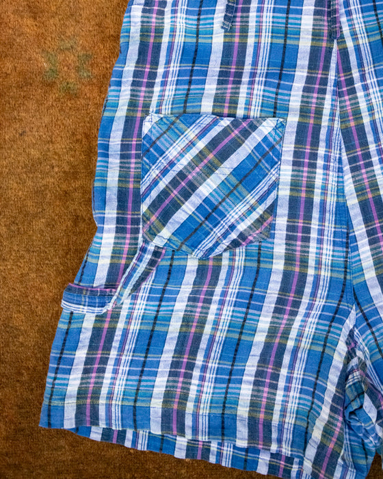 Retro Mickey Mouse Check Overalls Short