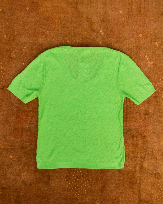 70s Lime Green Knit Top