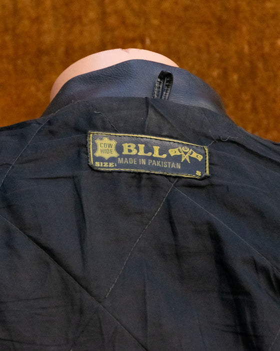 Vintage Crop Fringed Motorcycle Jacket