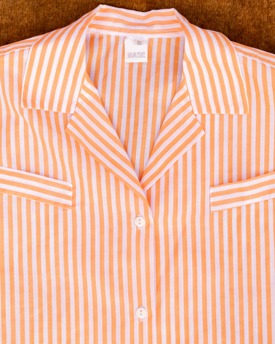 Retro Orange Stripe Shirt Made in Italy