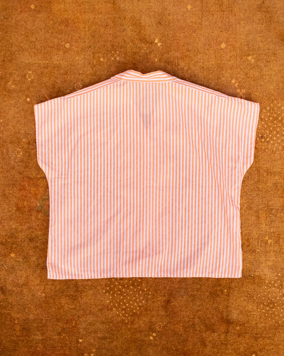 Retro Orange Stripe Shirt Made in Italy