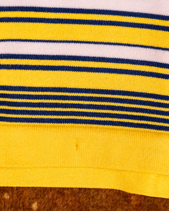 70s Crestknit Yellow Stripe Knit Shirt