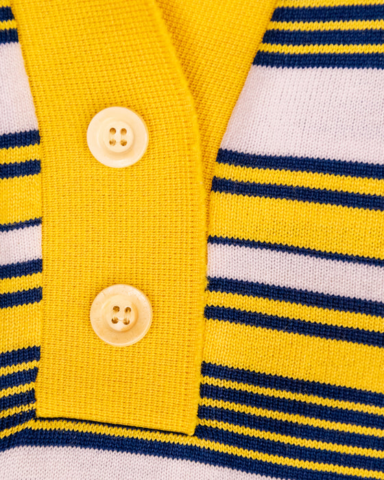 70s Crestknit Yellow Stripe Knit Shirt
