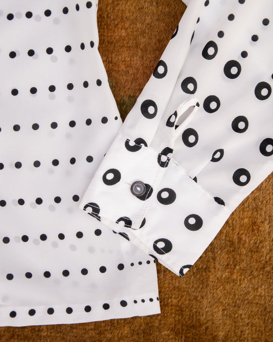 70s Black & White Spotted Shirt