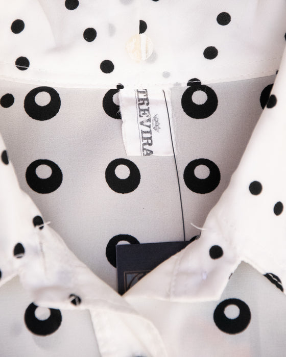 70s Black & White Spotted Shirt