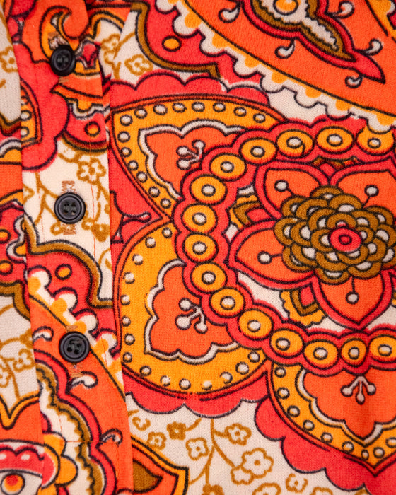 70s Delta Orange Paisley Shirt