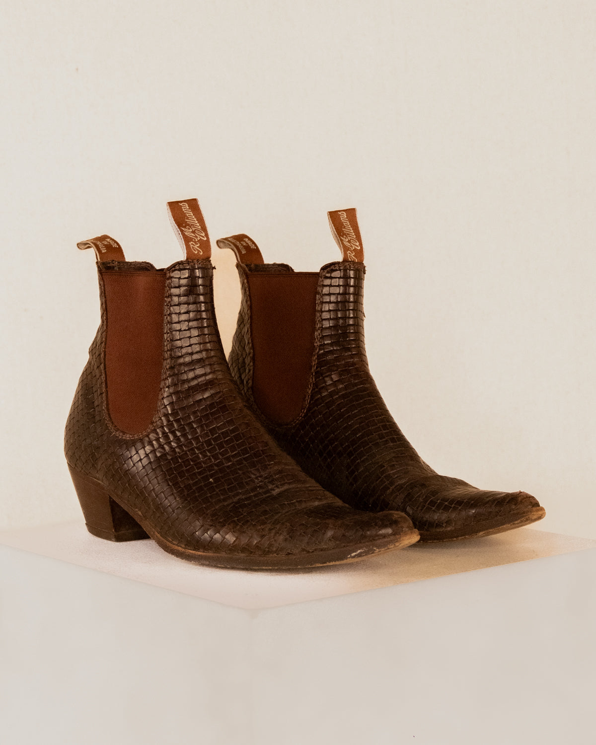 Rare Woven Leather RM Williams Boots