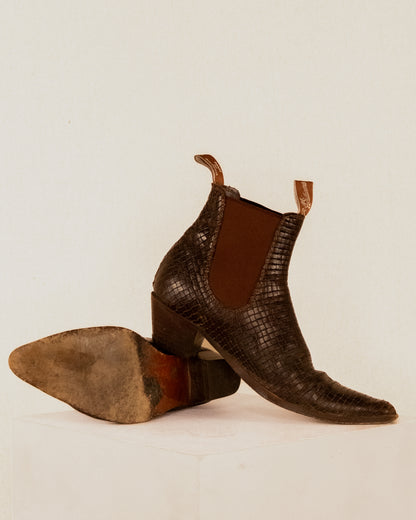 Rare Woven Leather RM Williams Boots