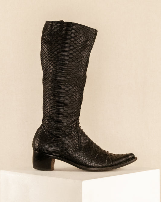 Black Snake Skin Boots by Rocco P