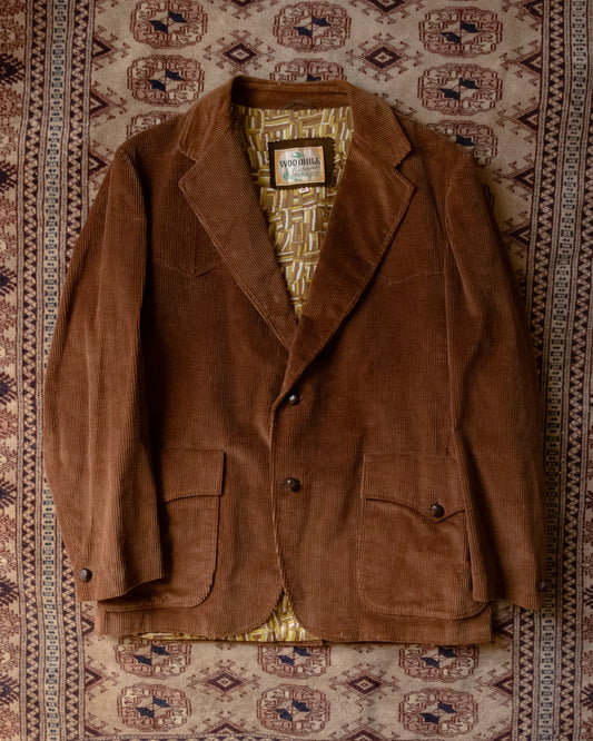 70s Woodhill Brown Cord Western Jacket
