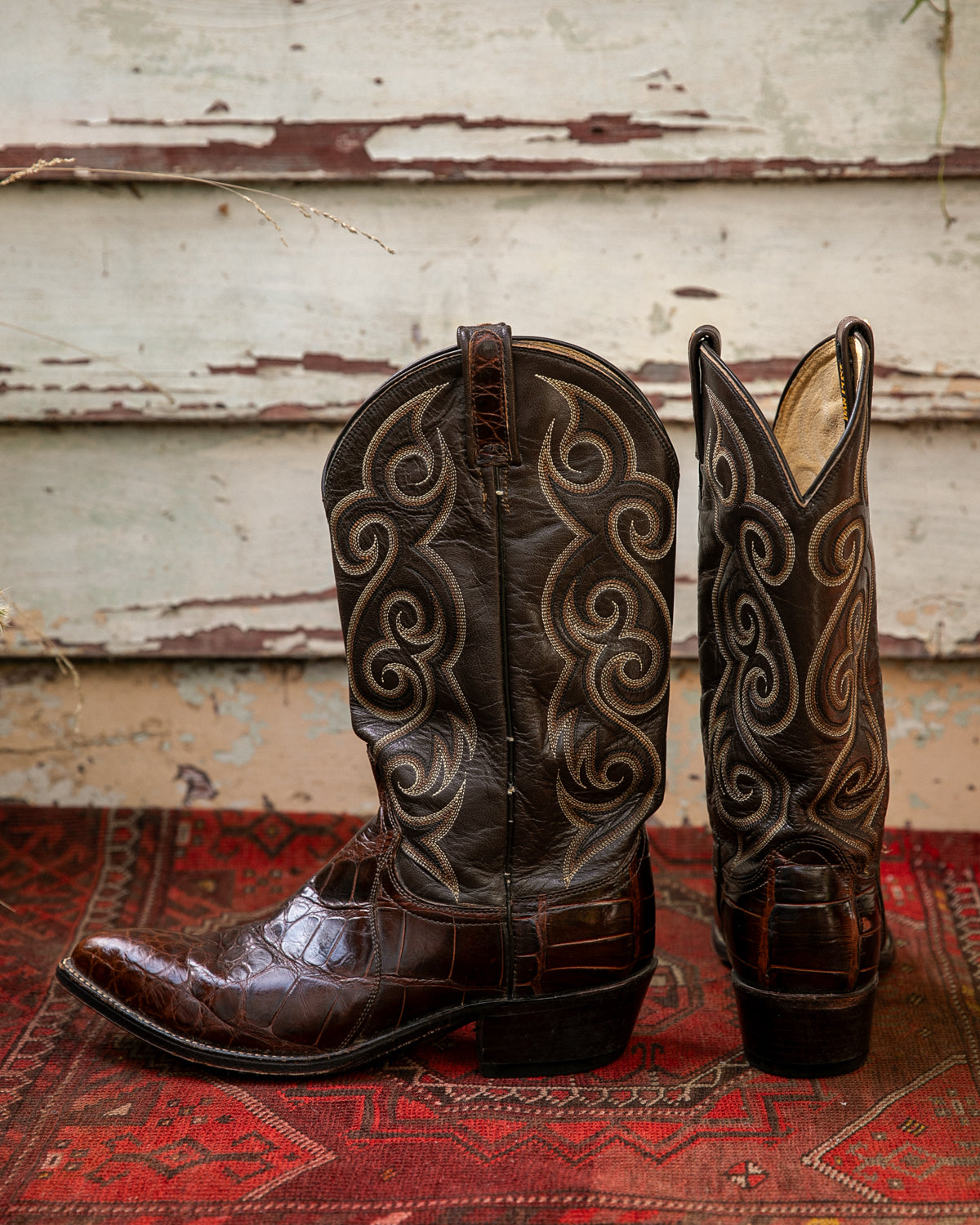 Vintage Dan Post Gator Cowboy Boots (M)9.5