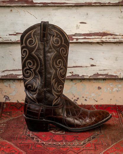 Vintage Dan Post Gator Cowboy Boots (M)9.5