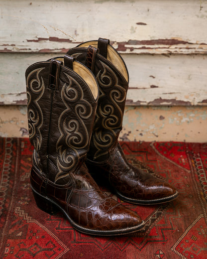 Vintage Dan Post Gator Cowboy Boots (M)9.5