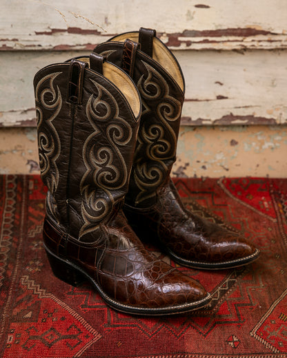 Vintage Dan Post Gator Cowboy Boots (M)9.5