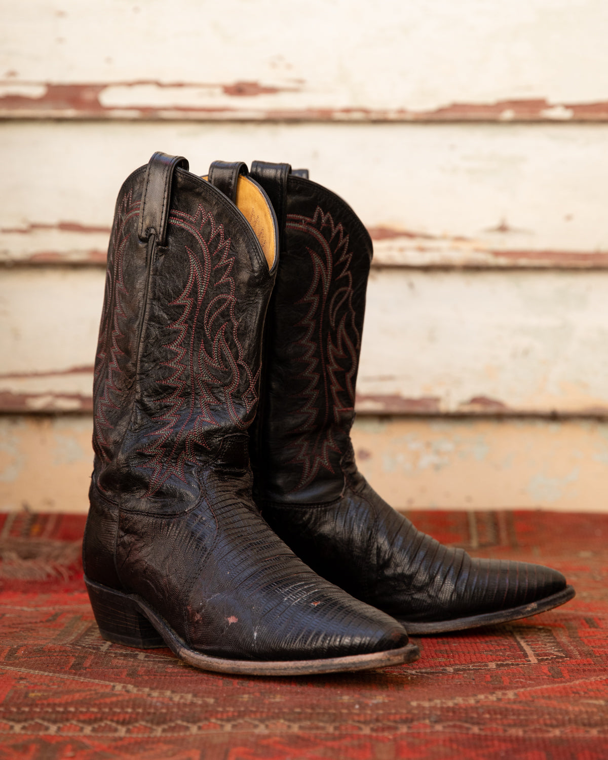 Vintage Tony Lama Teju Lizard Cowboy Boots (M)10D