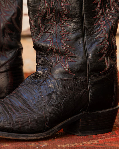 Vintage Tony Lama Teju Lizard Cowboy Boots (M)10D