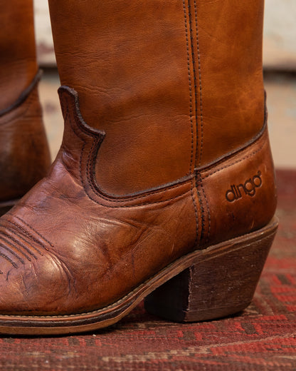Dingo Tan Leather Cowboy Boots (W)9