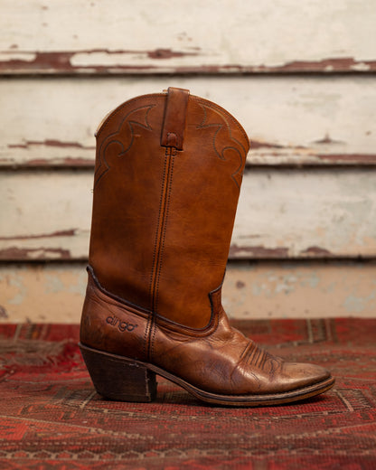 Dingo Tan Leather Cowboy Boots (W)9