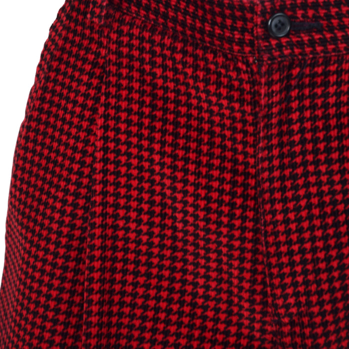 Vintage Red Houndstooth Cord Shorts