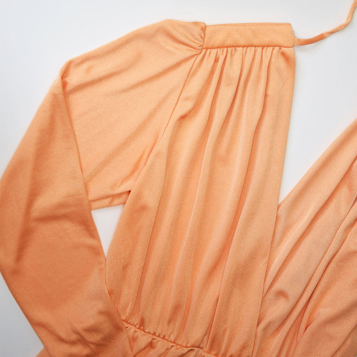 Vintage 70's Orange Crossover Dress