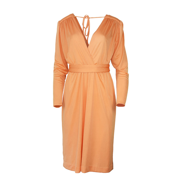 Vintage 70's Orange Crossover Dress