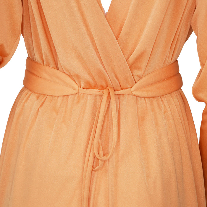 Vintage 70's Orange Crossover Dress