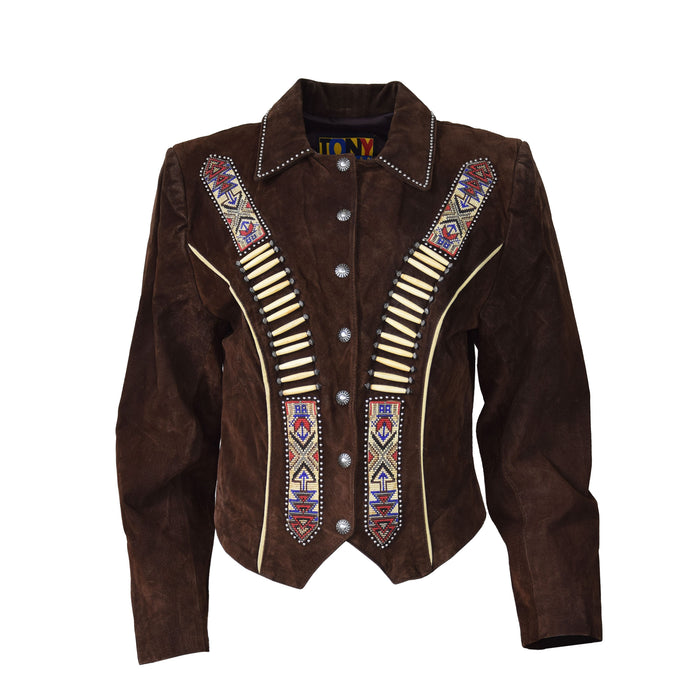 Tony Lama Embellished Western Suede Jacket
