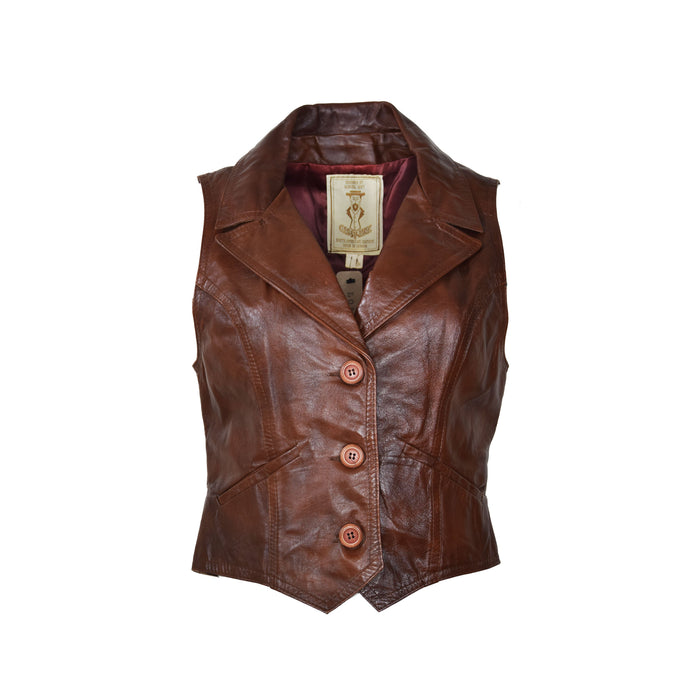 Vintage Leather Waistcoat