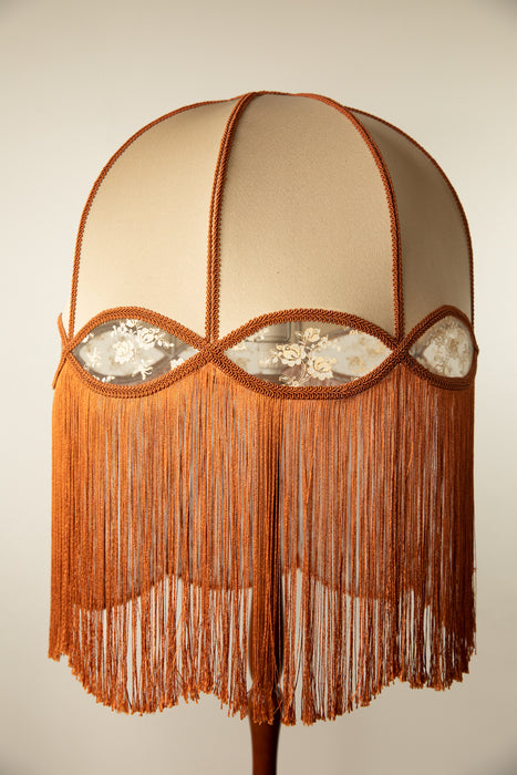 Vintage Floor Lamp with Tassel Shade