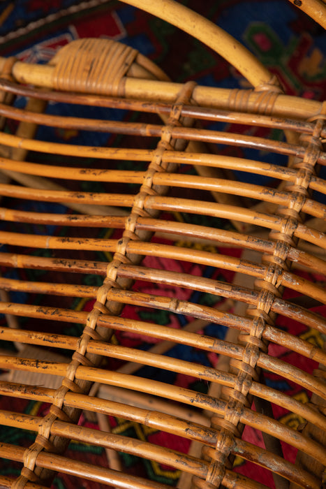 Retro Cane Bamboo Armchair