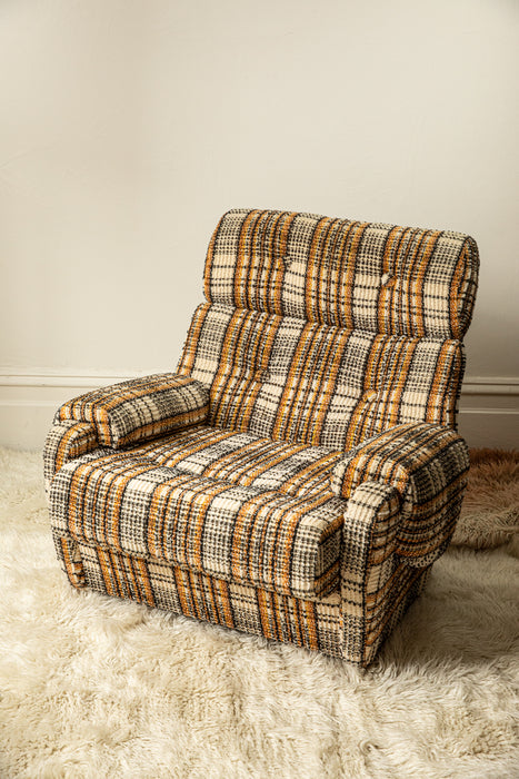 70s Retro Check Armchair