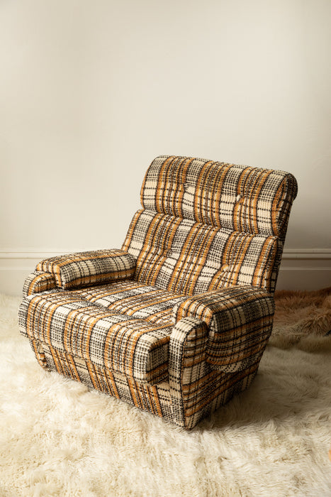 70s Retro Check Armchair