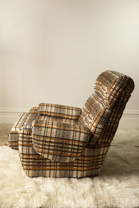 70s Retro Check Armchair