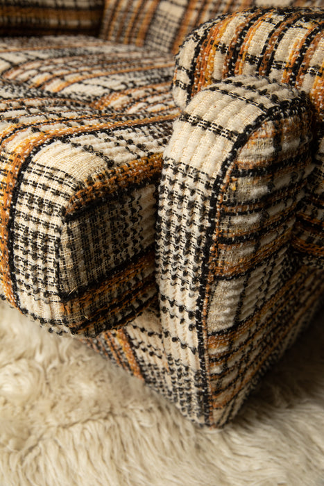70s Retro Check Armchair