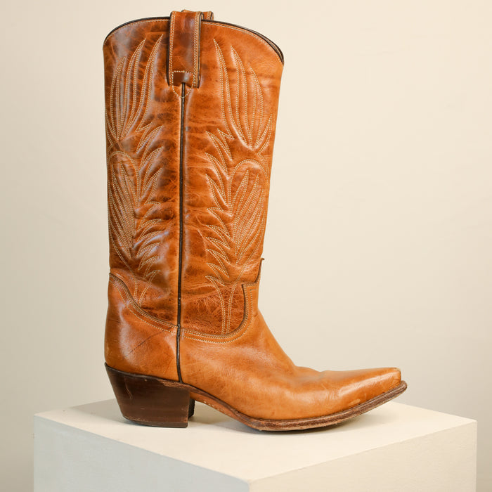 Tan Leather Cowboy Boots 8.5W