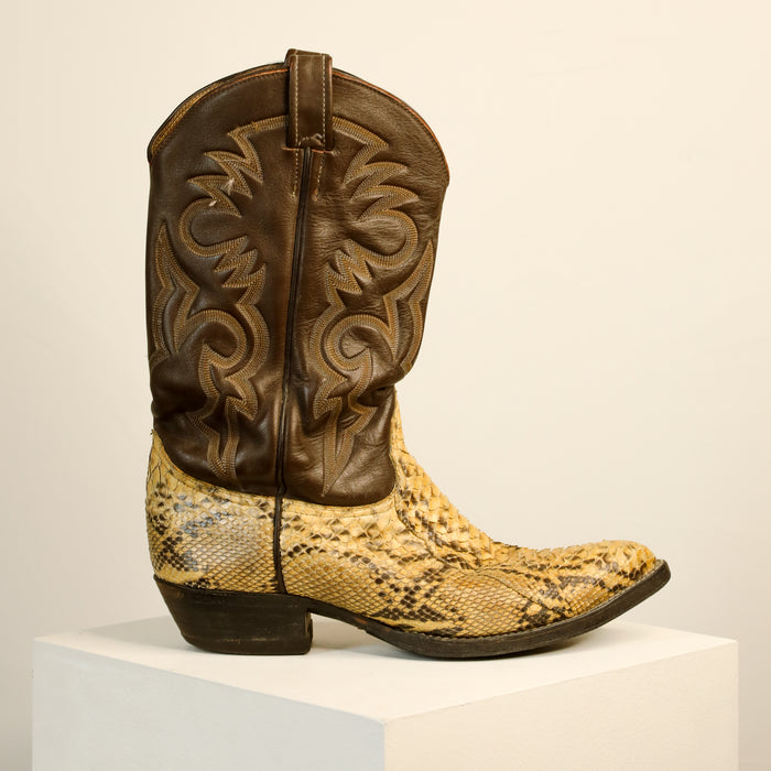 Vintage Snakeskin Cowboy Boots 11M