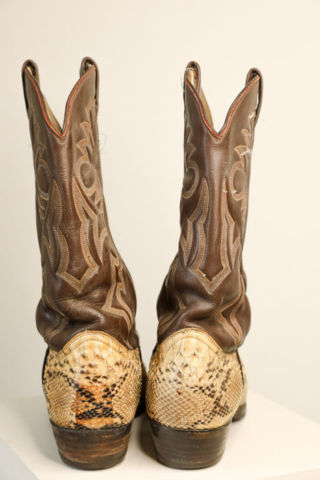 Vintage Snakeskin Cowboy Boots 11M