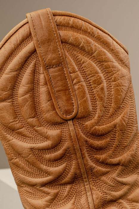 Tan Leather Cowboy Boots 8W