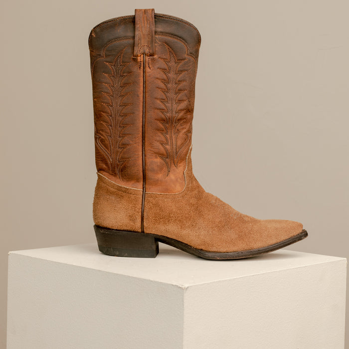 Tony Lama Suede Leather Cowboy Boots 6W