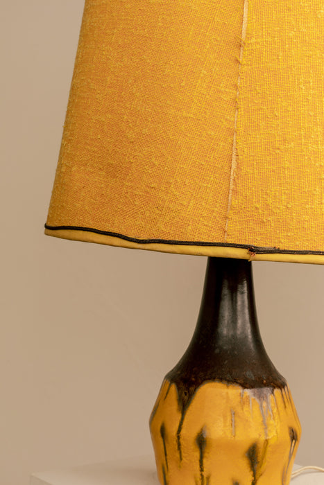Mid Century Funky Yellow Lamp