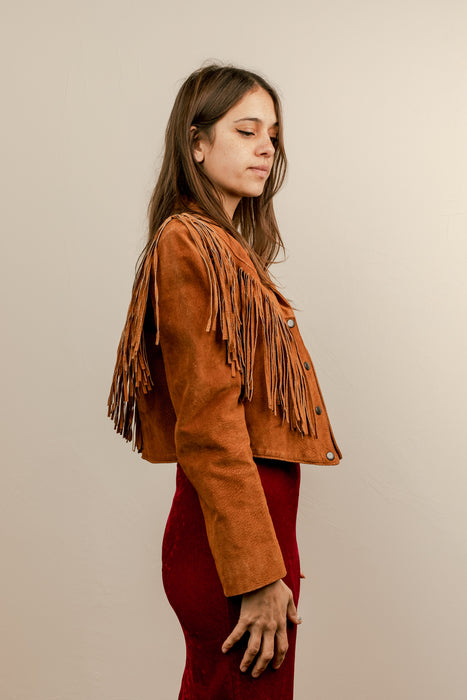Vintage Atelier Crop Fringe Jacket